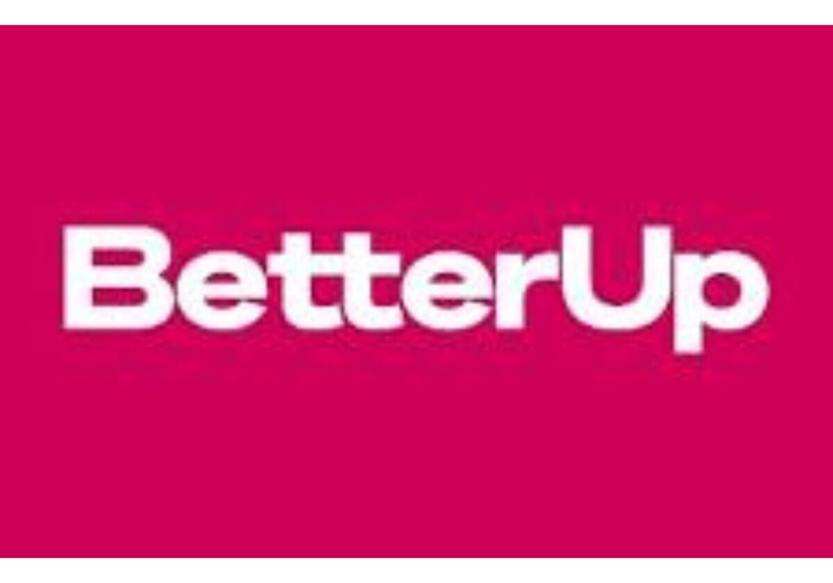 Better up, single color on red background logo.