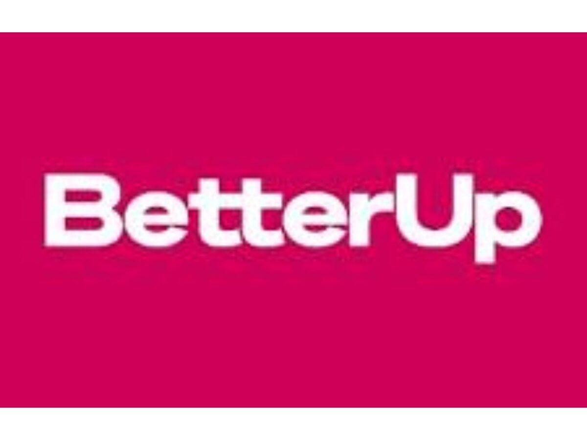 Better up, single color on red background logo.